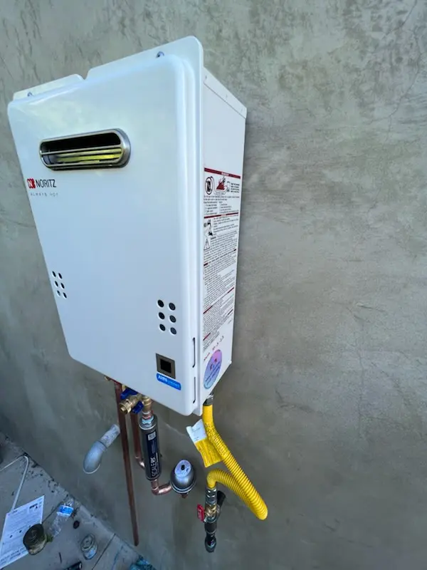 Tankless water heater installation for Bel Pre Farms homes